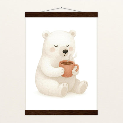 Pummel der Polarbär - Motiv: "Kakao" Poster mit Leisten von tinylearner