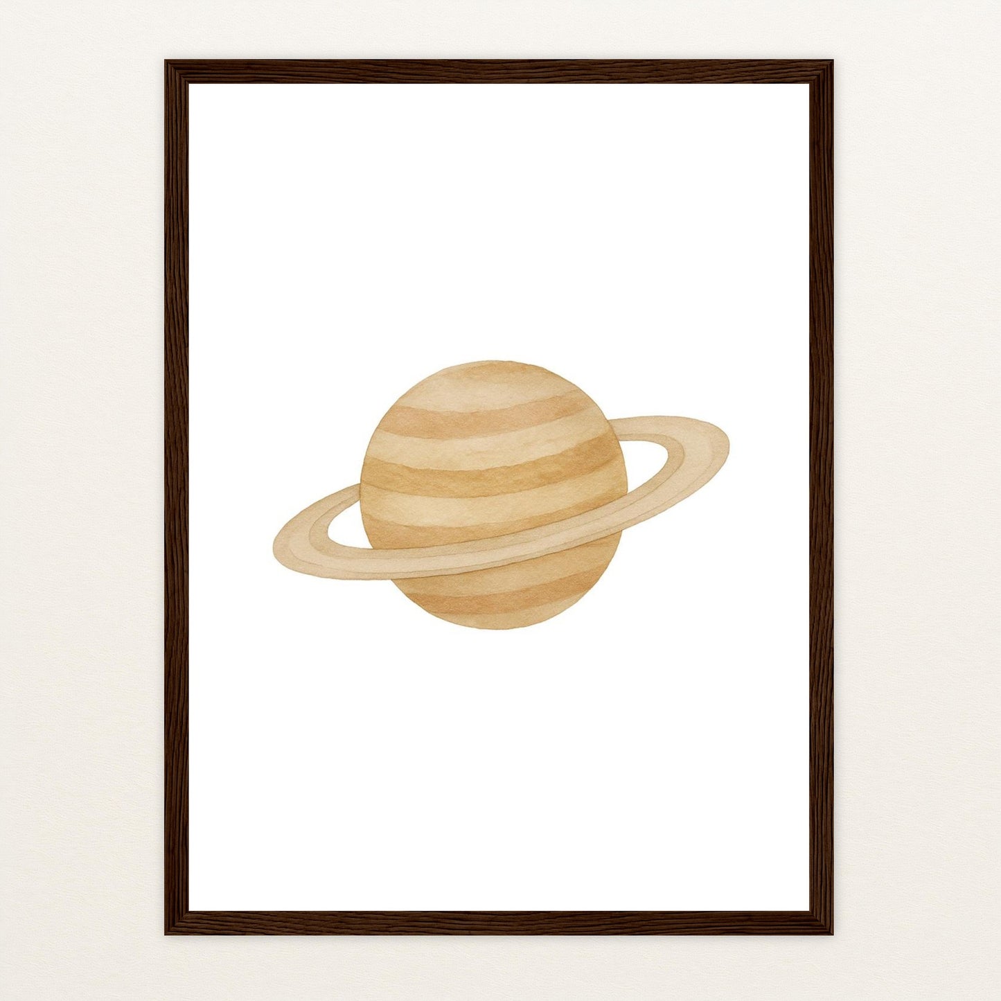 Saturn Poster mit Holzrahmen von tinylearner