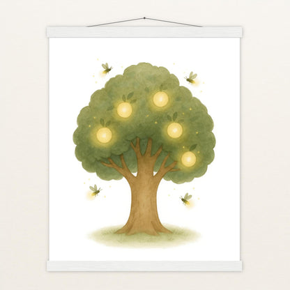 Leuchtbaum Poster mit Leisten von tinylearner