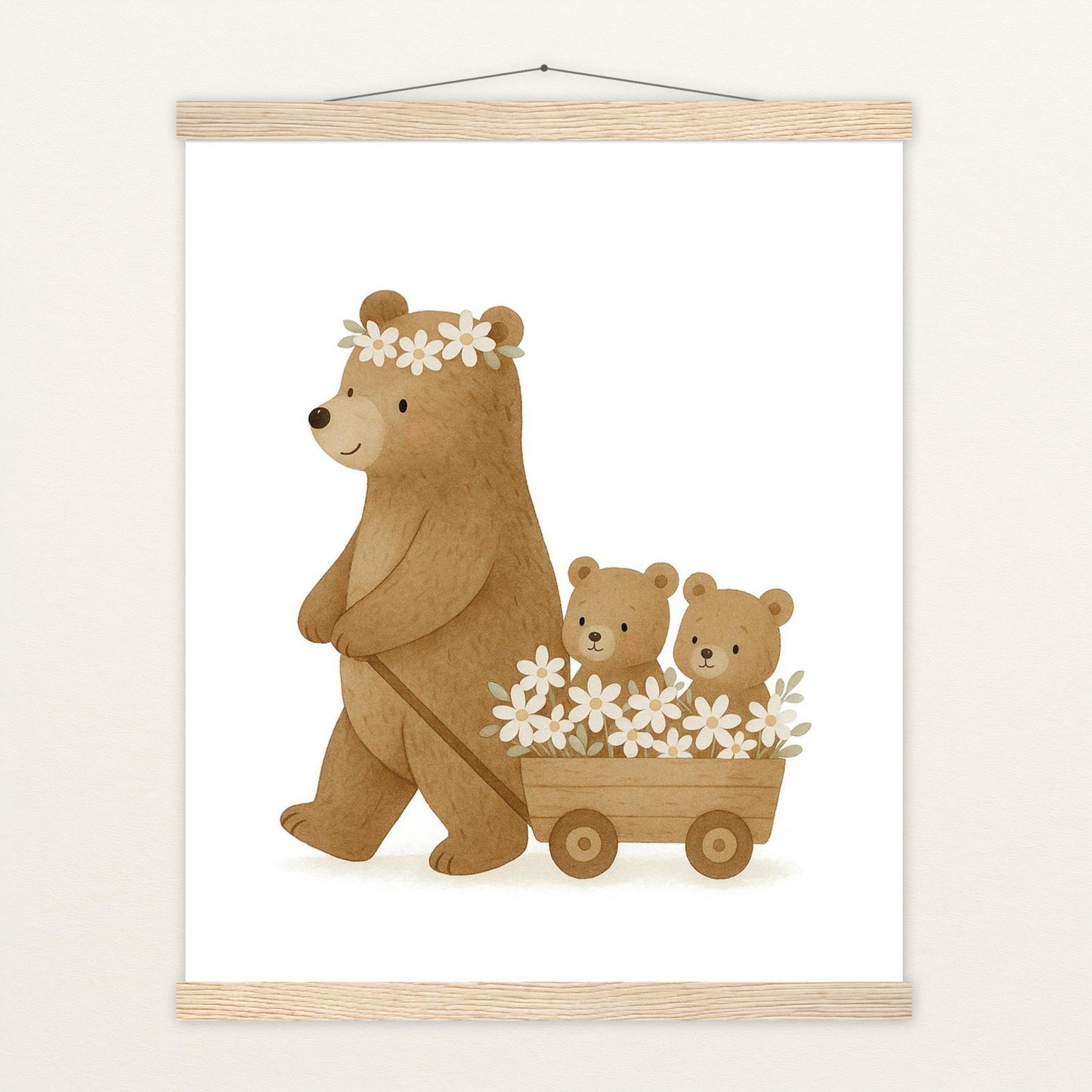 Balu der Bär - Motiv: "Bollerwagen" Poster mit Leisten von tinylearner