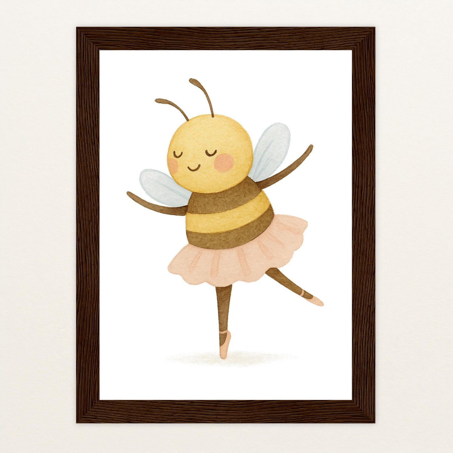 Bibi die Biene - Motiv: "Ballett" Poster mit Holzrahmen von tinylearner