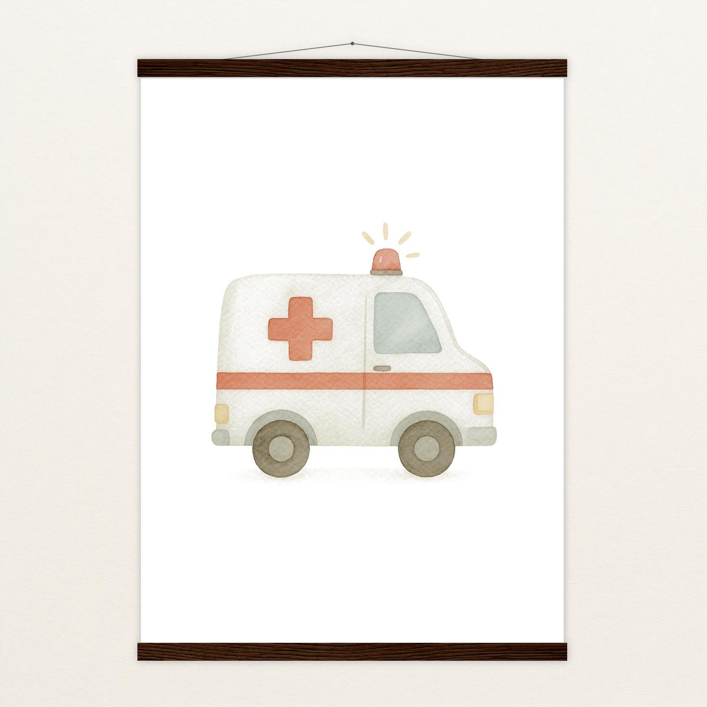 Krankenwagen Poster mit Leisten von tinylearner