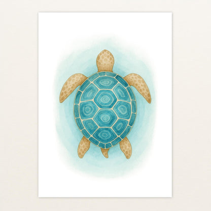 Sora die Schildkröte - Motiv: "Treiben" Poster von tinylearner