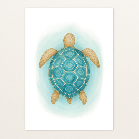 Sora die Schildkröte - Motiv: "Treiben" Poster von tinylearner