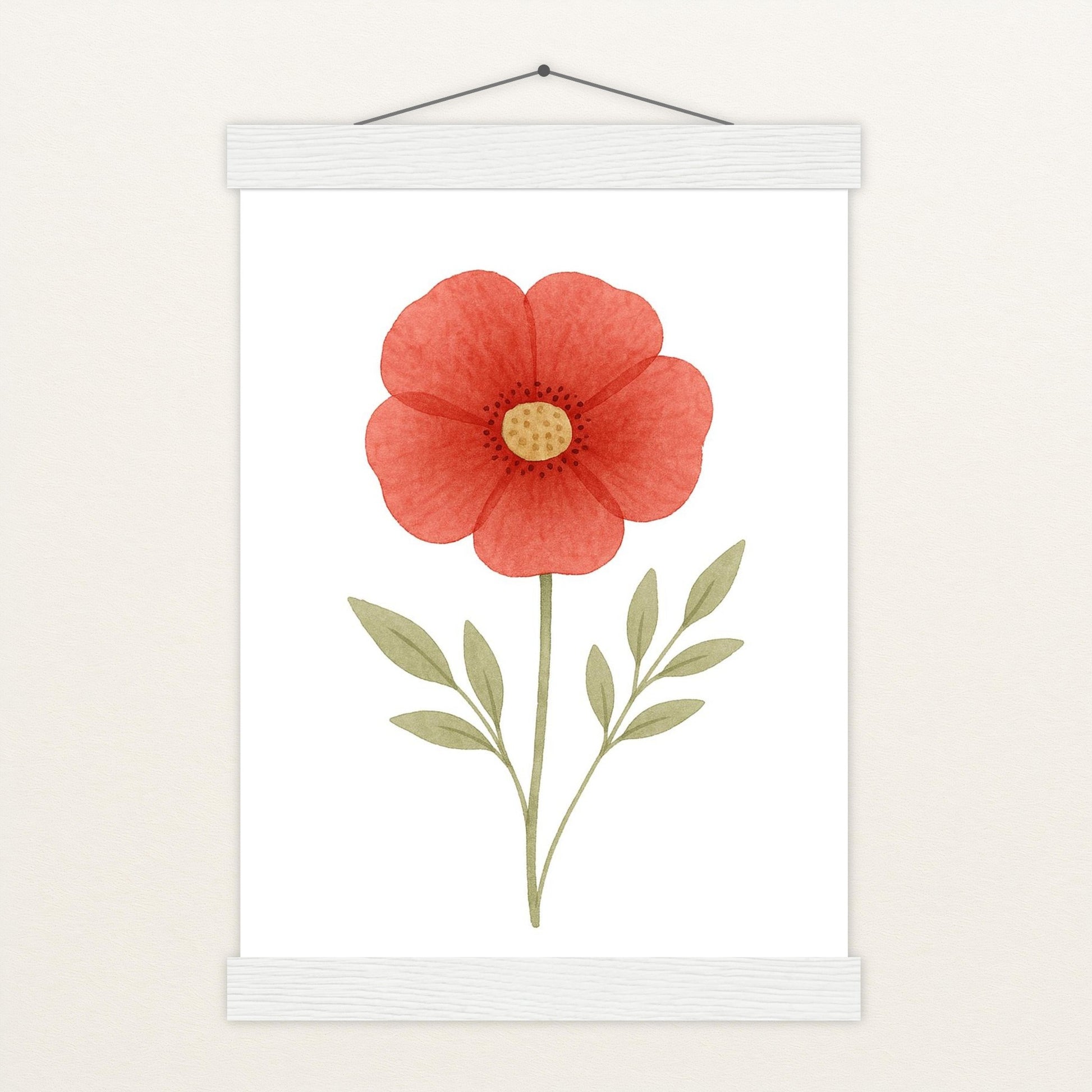 Mohnblume Poster mit Leisten von tinylearner