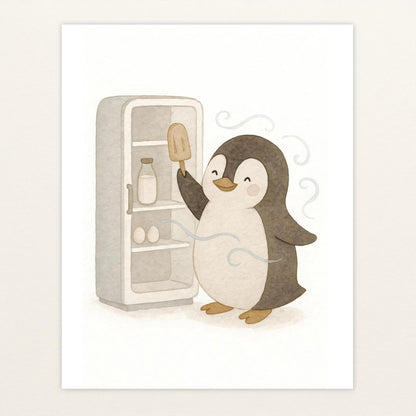 Pia der Pinguin - Motiv: "Eis" Poster von tinylearner