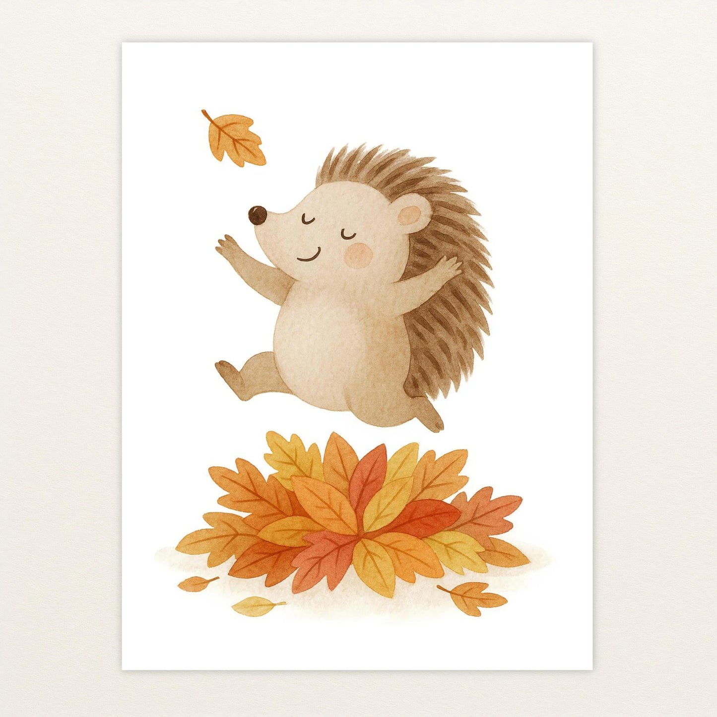 Iggi der Igel - Motiv: "Laub" Poster von tinylearner