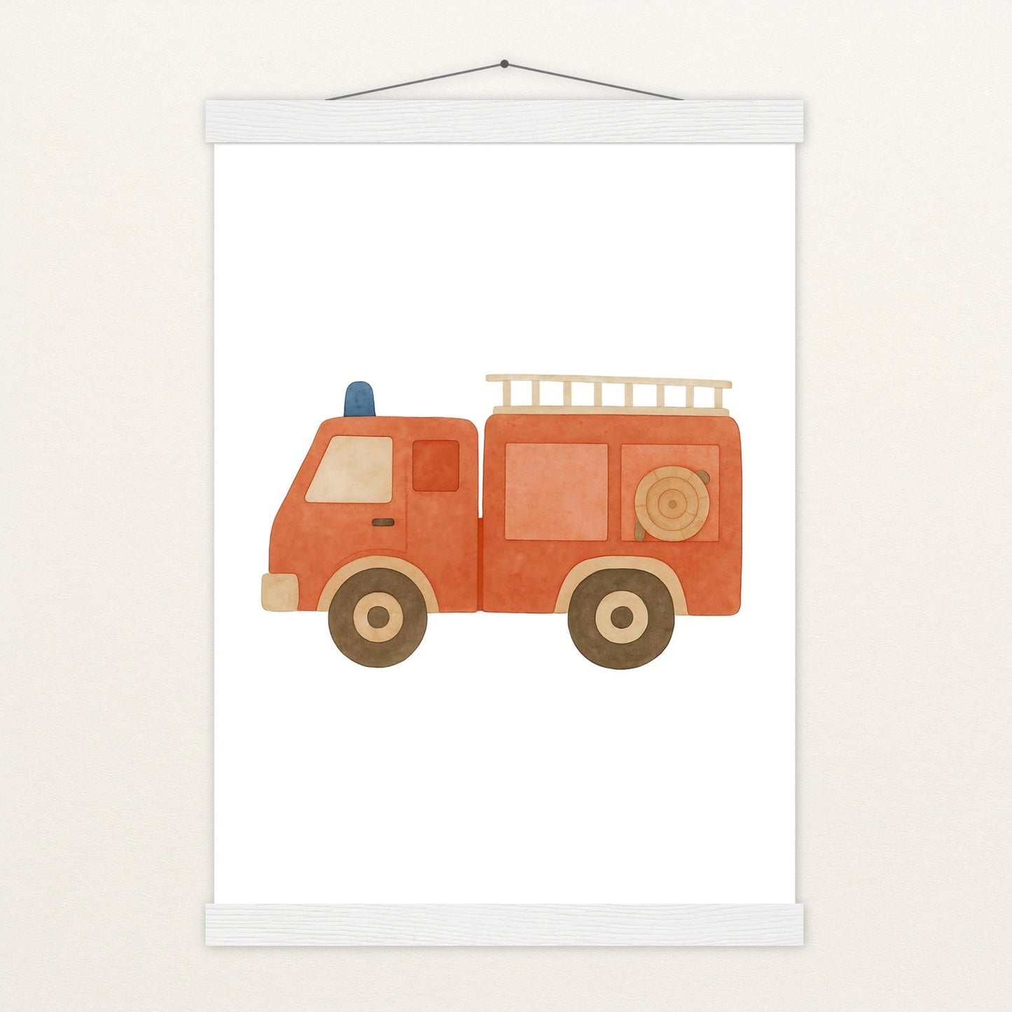 Feuerwehrauto Poster mit Leisten von tinylearner