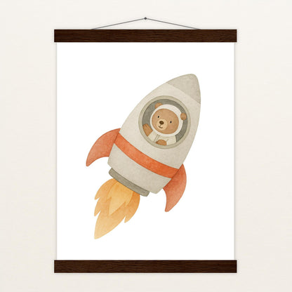 Balu der Bär - Motiv: "Rakete" Poster mit Leisten von tinylearner