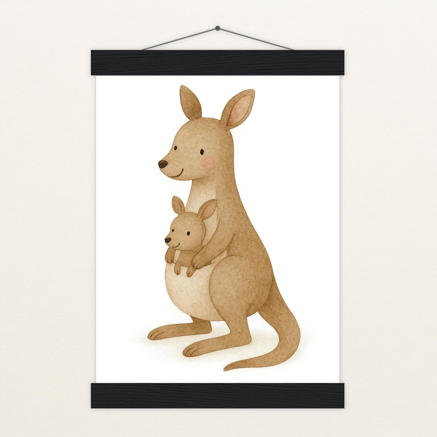 Kängu das Känguru Poster mit Leisten von tinylearner