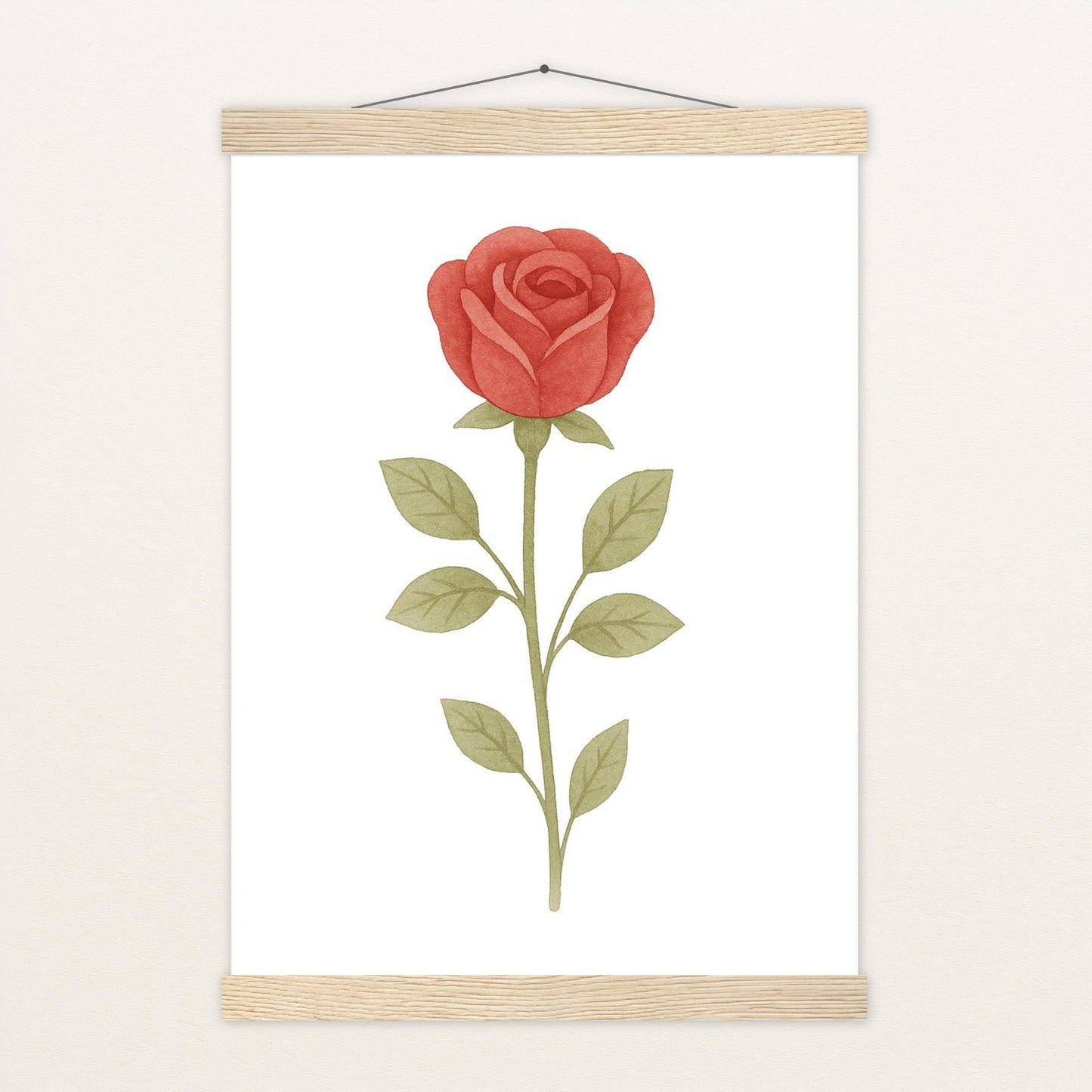 Rose Poster mit Leisten von tinylearner