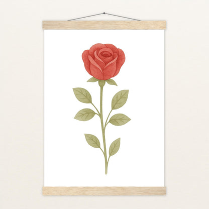 Rose Poster mit Leisten von tinylearner