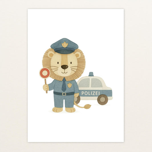 Leo der Löwe - Motiv: "Polizei" Poster von tinylearner