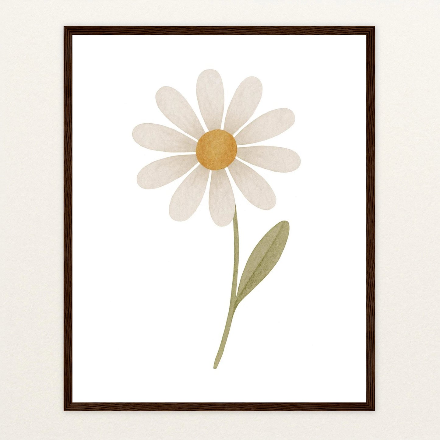 Gänseblümchen Poster mit Holzrahmen von tinylearner