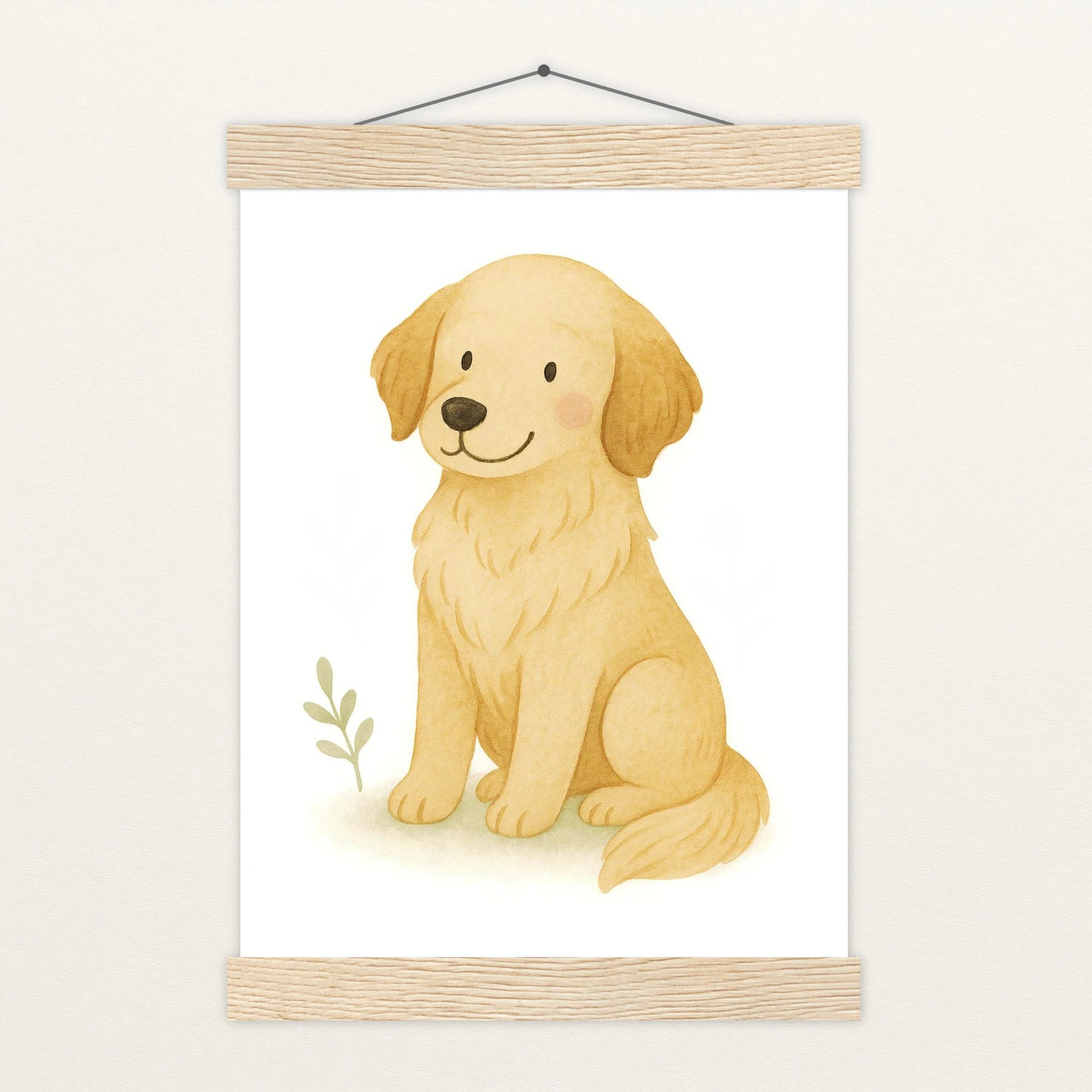 Hugo der Hund Poster mit Leisten von tinylearner