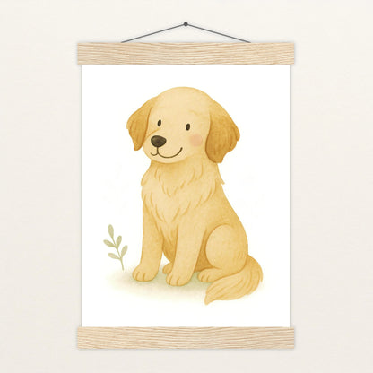 Hugo der Hund Poster mit Leisten von tinylearner