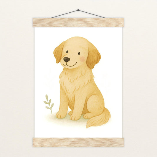 Hugo der Hund Poster mit Leisten von tinylearner