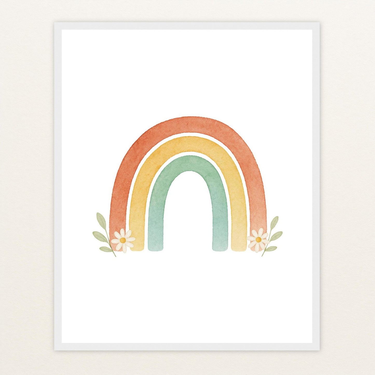 Regenbogen Poster mit Holzrahmen von tinylearner