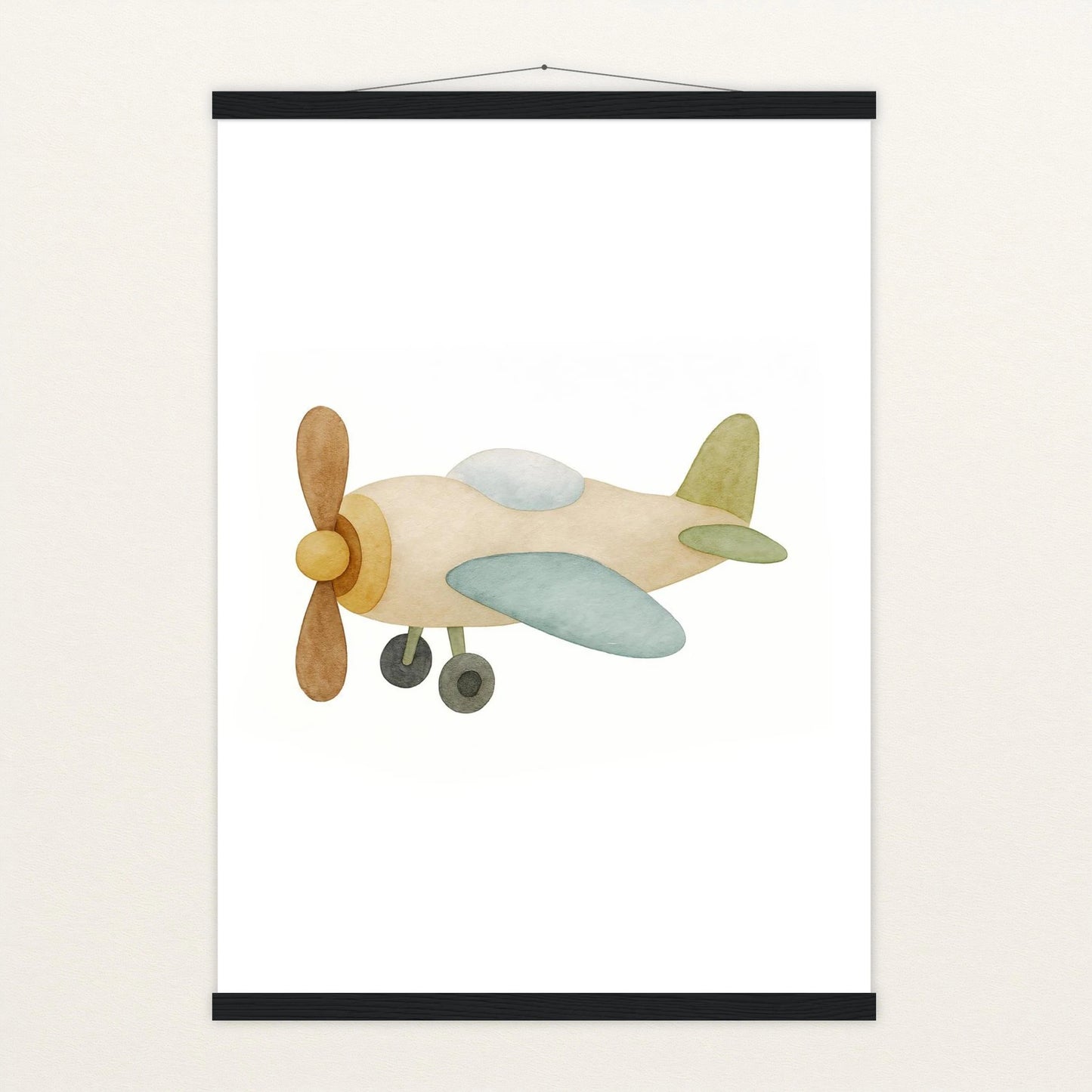 Propellerflugzeug Poster mit Leisten von tinylearner