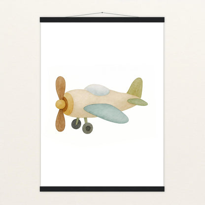 Propellerflugzeug Poster mit Leisten von tinylearner