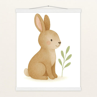 Holly der Hase Poster mit Leisten von tinylearner