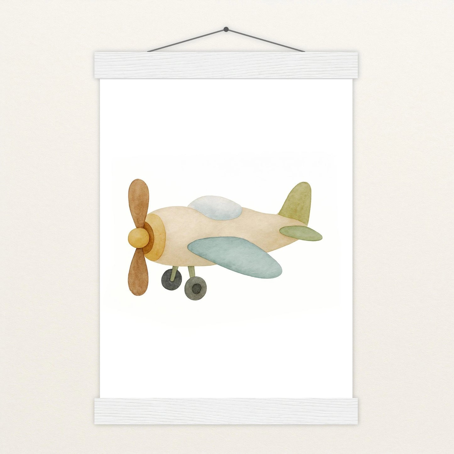 Propellerflugzeug Poster mit Leisten von tinylearner