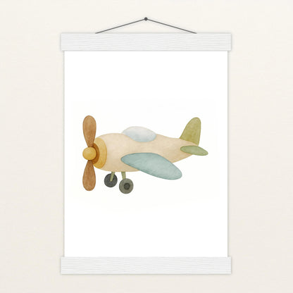 Propellerflugzeug Poster mit Leisten von tinylearner