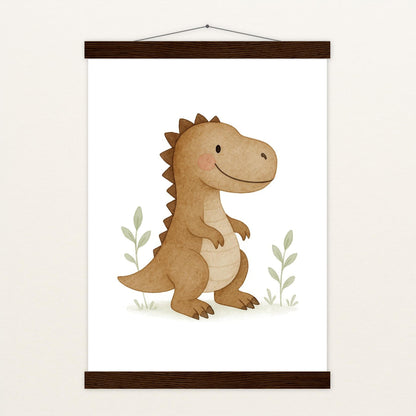 Dinosaurier T-Rex Poster mit Leisten von tinylearner