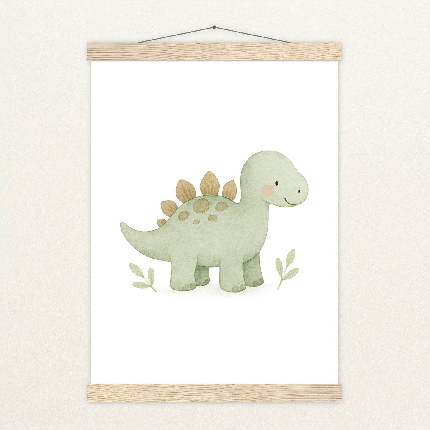 Dinosaurier Stegosaurus Poster mit Leisten von tinylearner