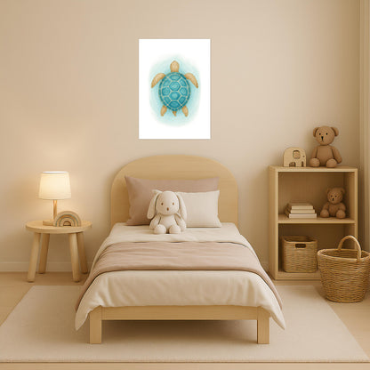 Sora die Schildkröte - Motiv: "Treiben" Poster von tinylearner