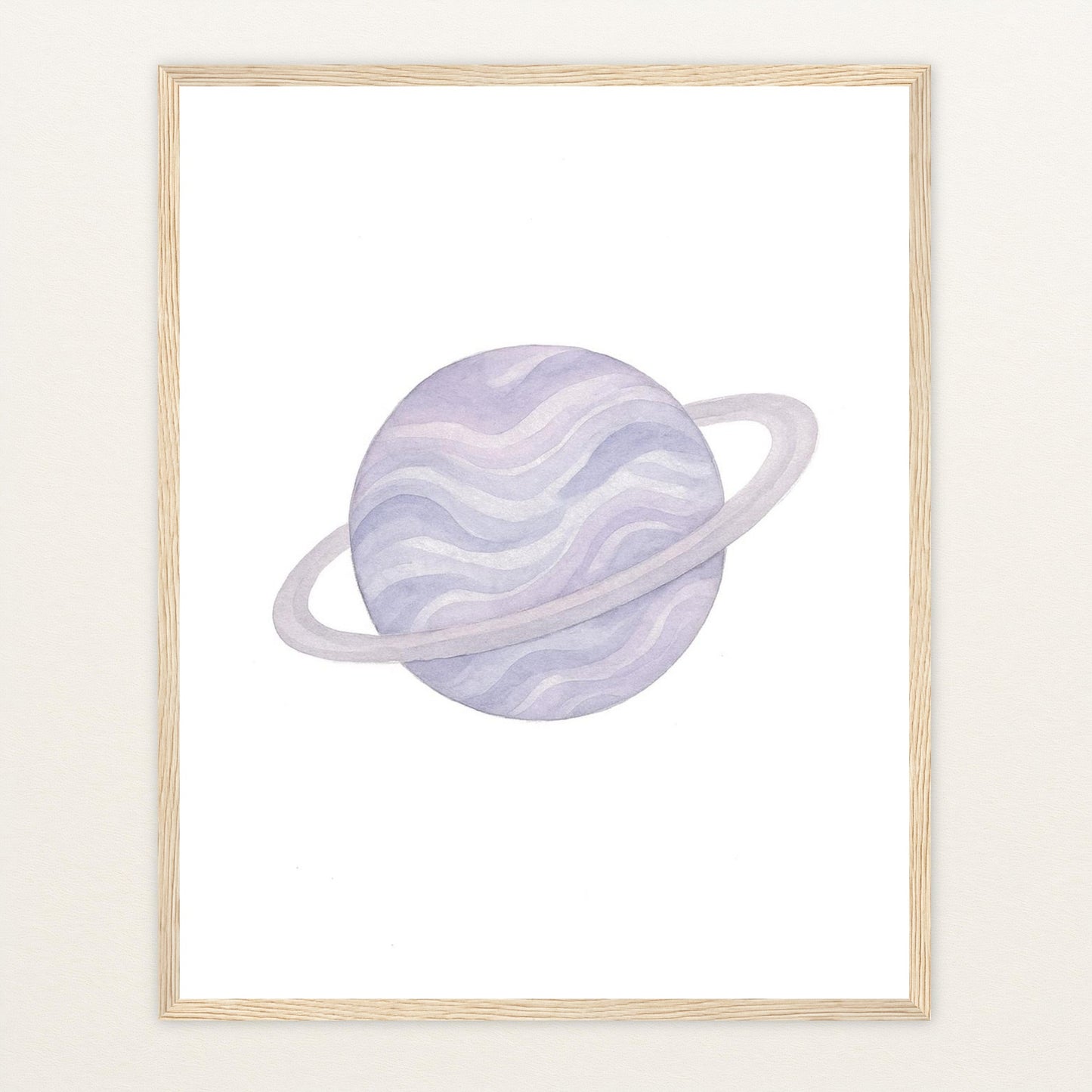 Planet Poster mit Holzrahmen von tinylearner