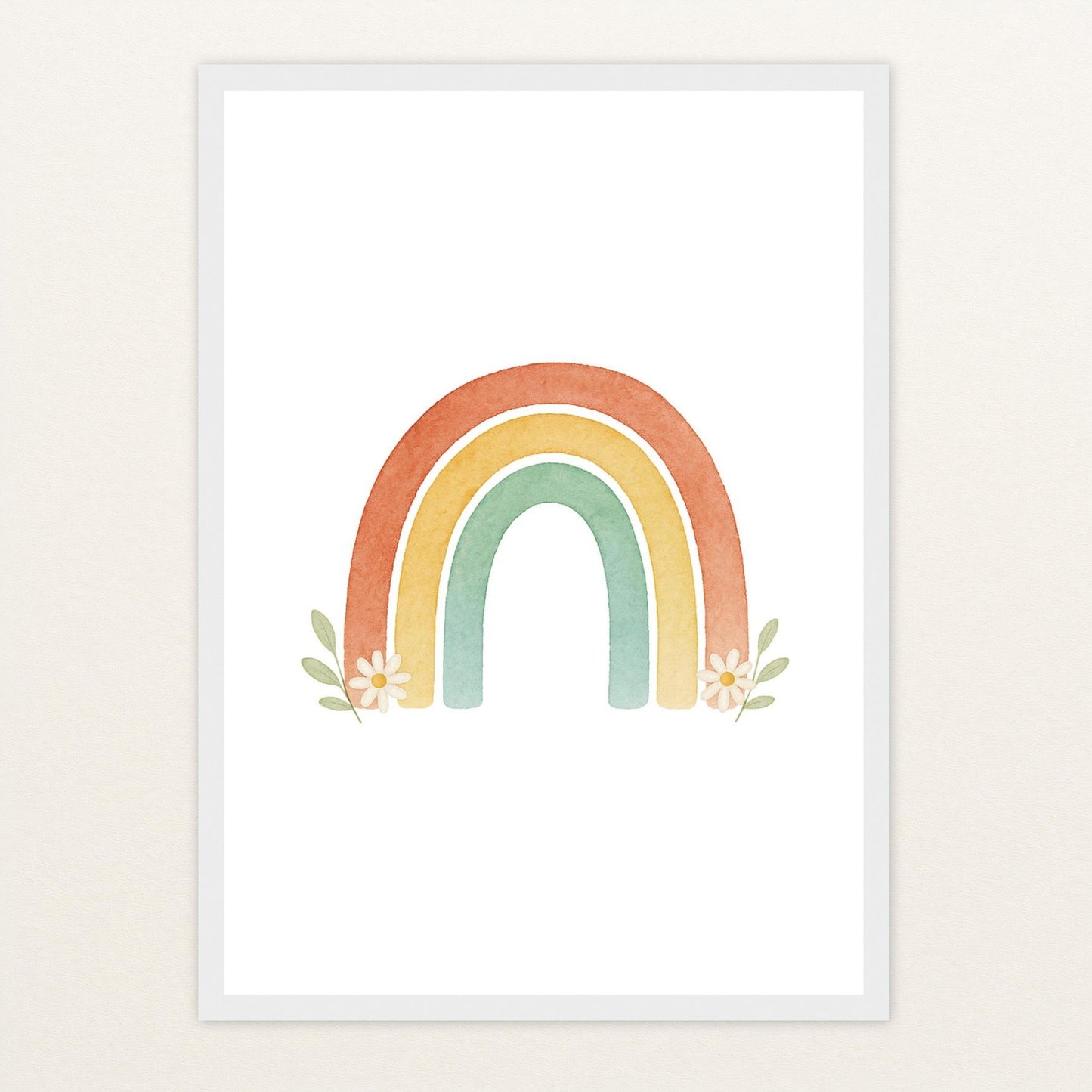 Regenbogen Poster mit Holzrahmen von tinylearner