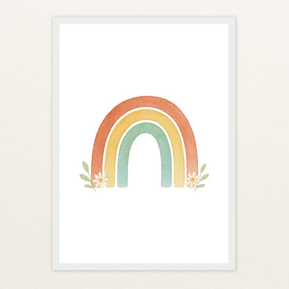 Regenbogen Poster mit Holzrahmen von tinylearner