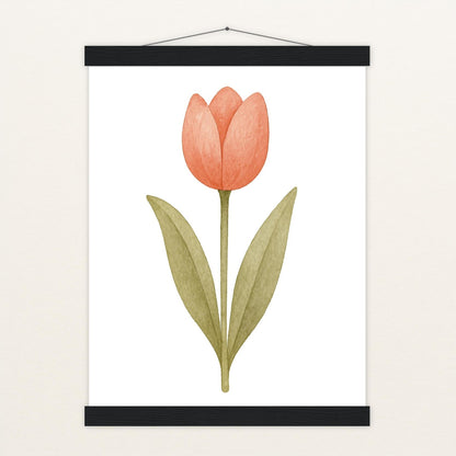 Tulpe Poster mit Leisten von tinylearner