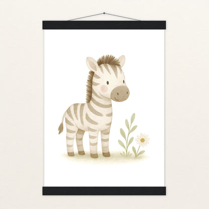Zinni das Zebra Poster mit Leisten von tinylearner