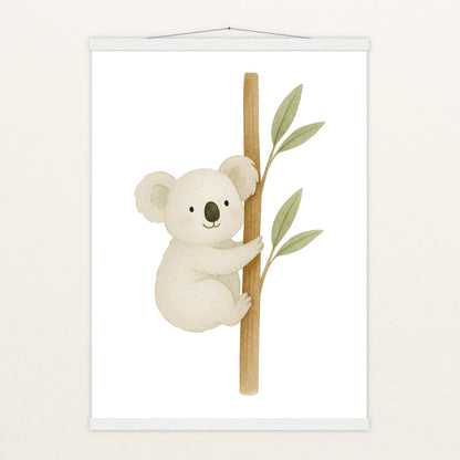 Kori der Koala Poster mit Leisten von tinylearner
