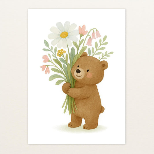 Balu der Bär - Motiv: "Blumenstrauß" Poster von tinylearner