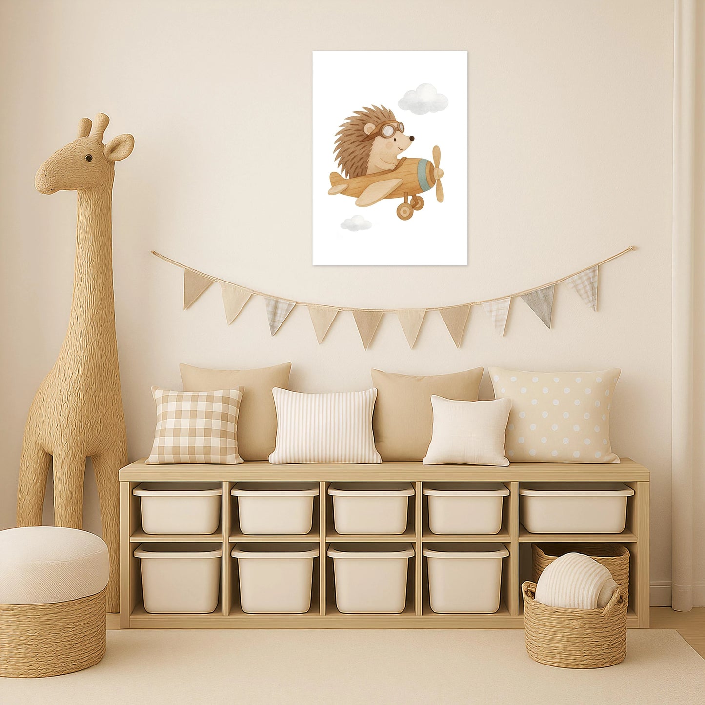 Iggi der Igel - Motiv: "Flugzeug" Poster von tinylearner