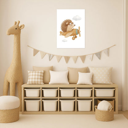 Iggi der Igel - Motiv: "Flugzeug" Poster von tinylearner