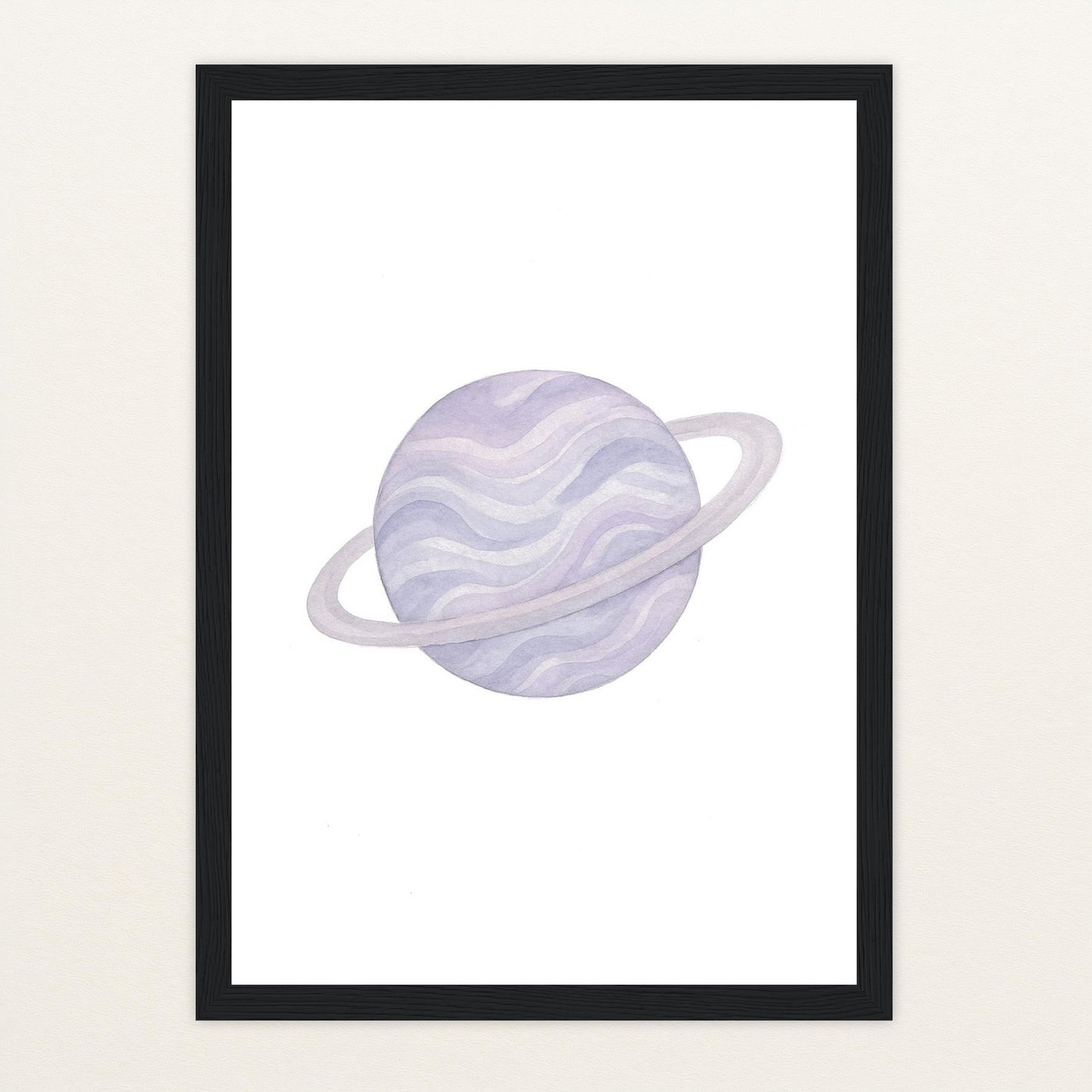 Planet Poster mit Holzrahmen von tinylearner