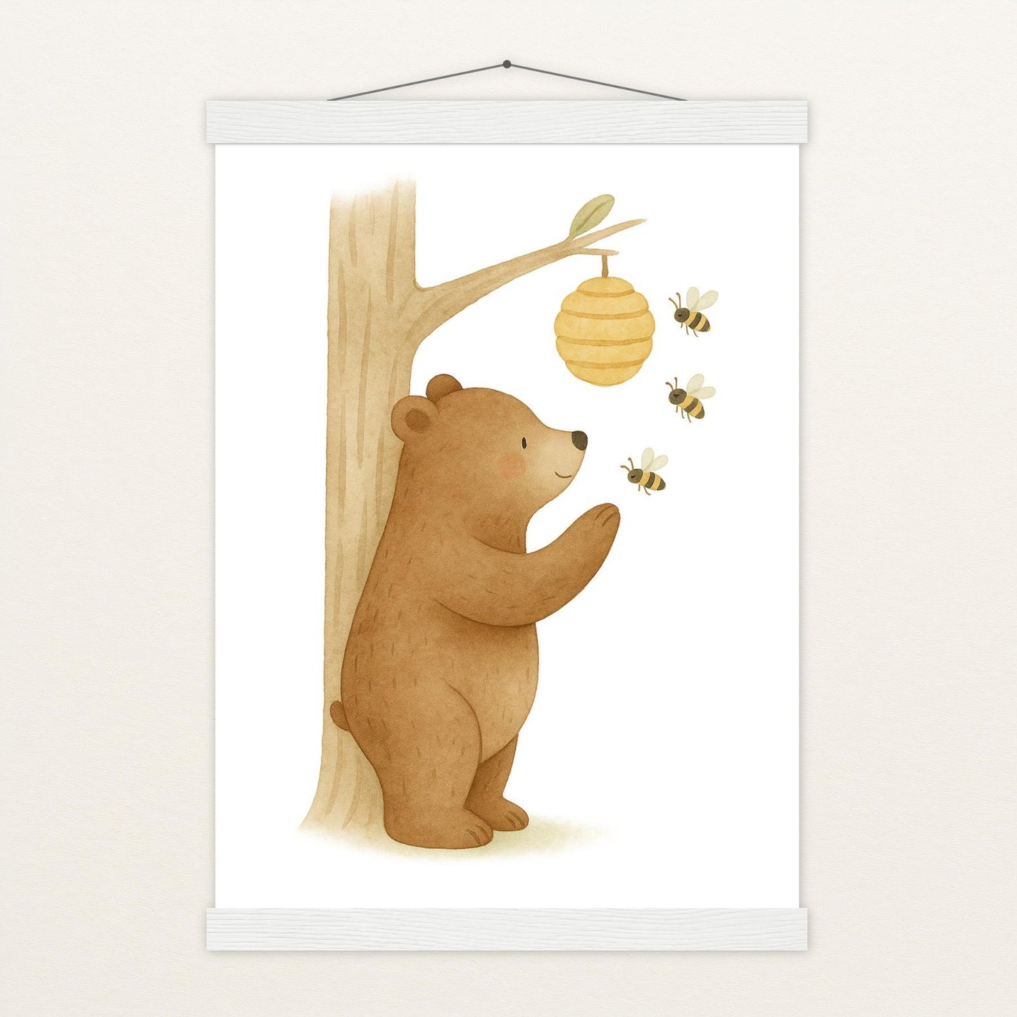 Balu der Bär - Motiv: "Bienenstock" Poster mit Leisten von tinylearner