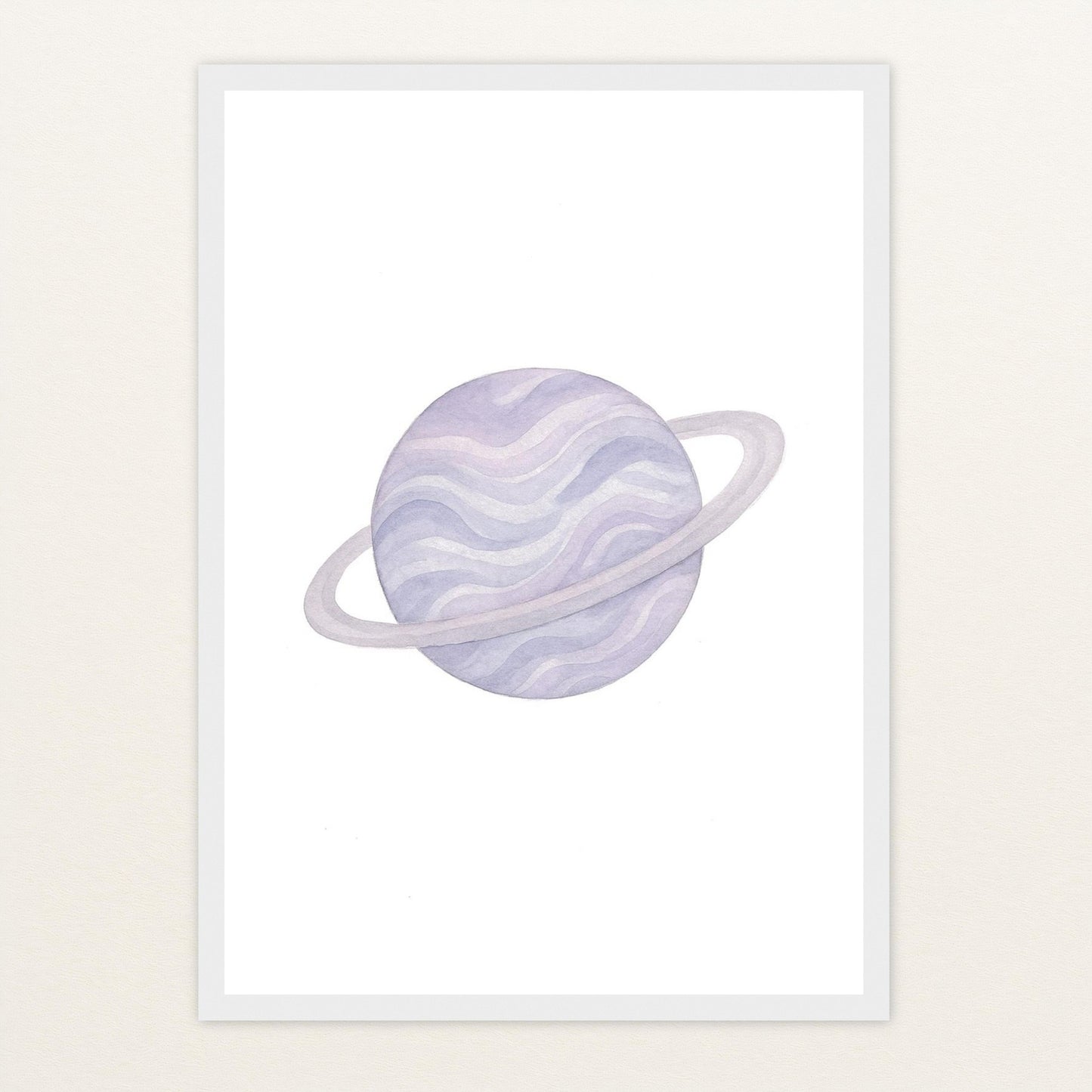 Planet Poster mit Holzrahmen von tinylearner