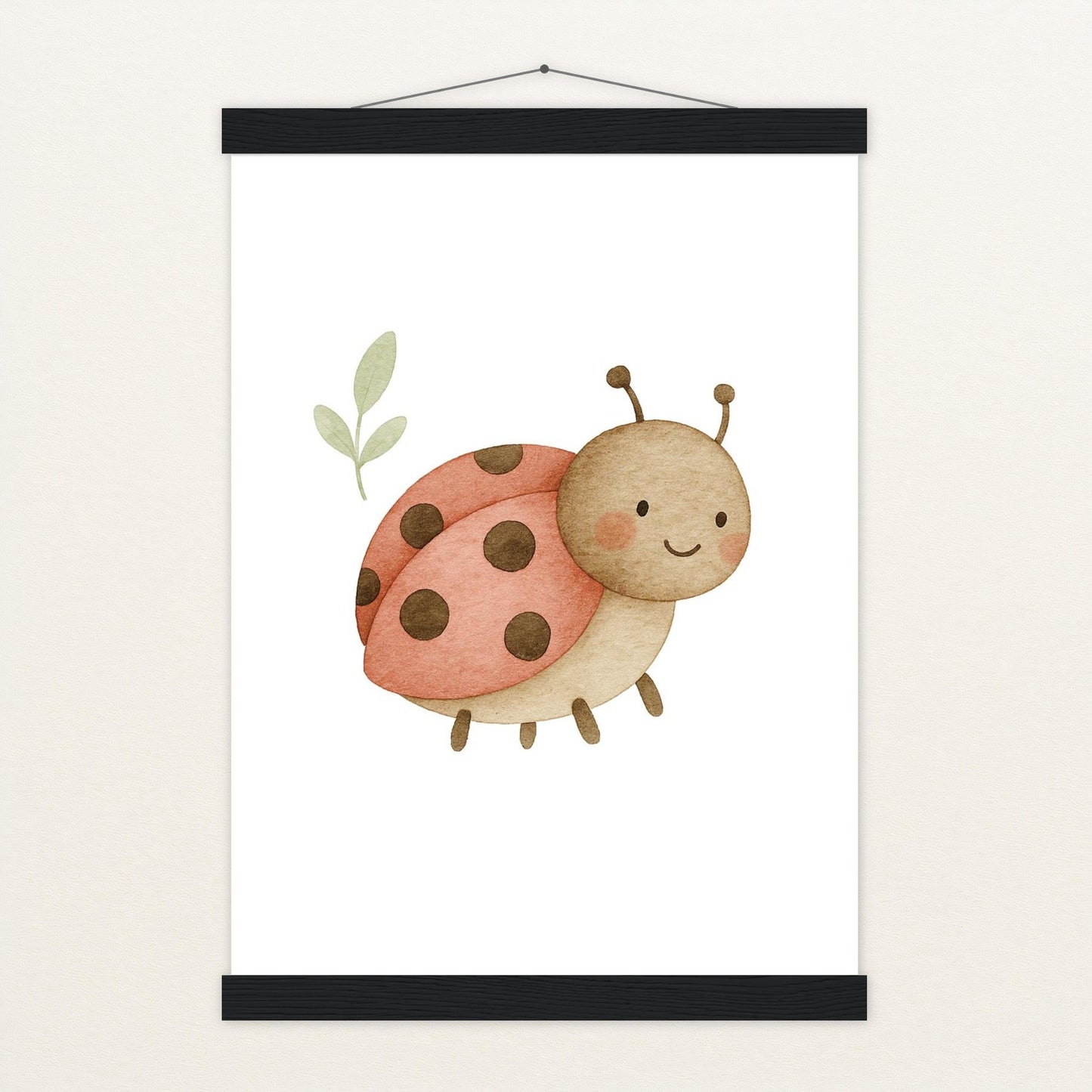 Marie der Marienenkäfer Poster mit Leisten von tinylearner