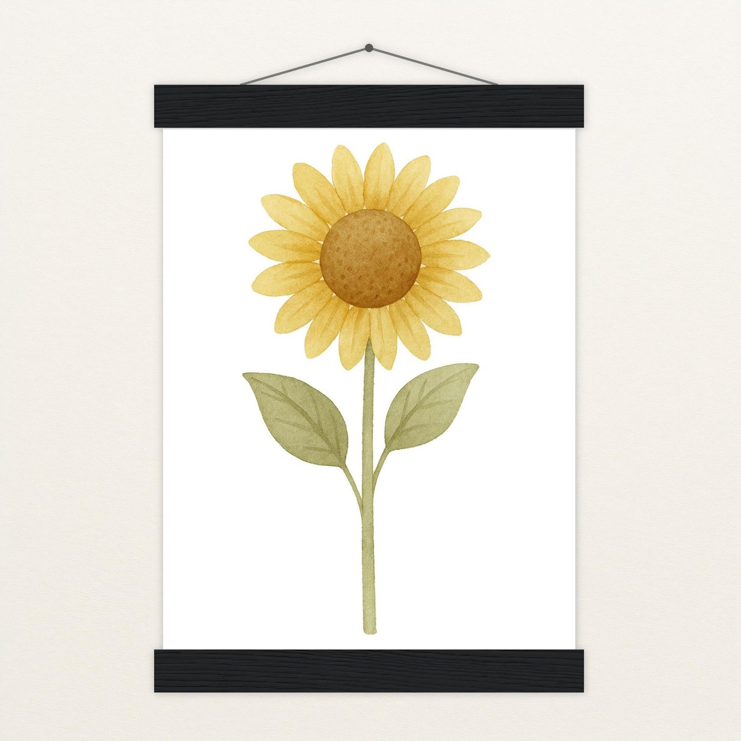 Sonnenblume Poster mit Leisten von tinylearner