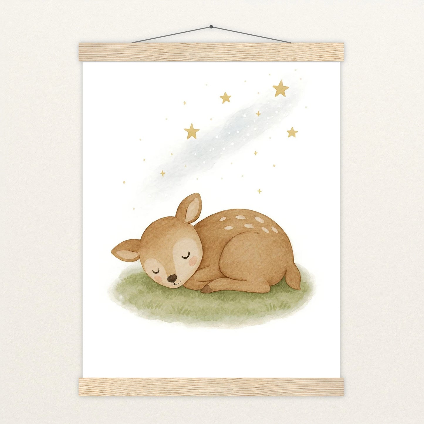 Ria das Reh - Motiv: "Schlafend" Poster mit Leisten von tinylearner