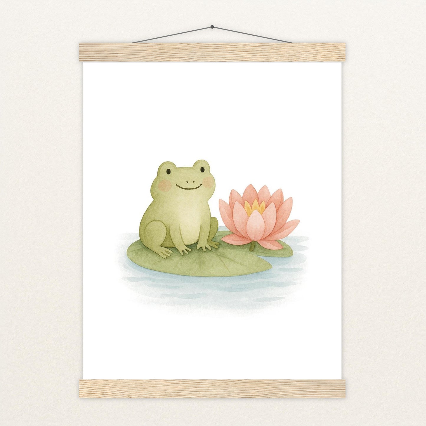 Flocke der Frosch Poster mit Leisten von tinylearner