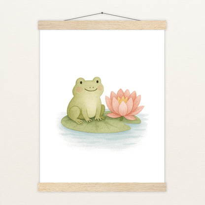 Flocke der Frosch Poster mit Leisten von tinylearner