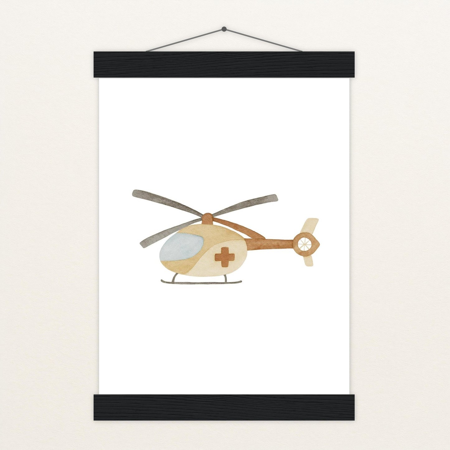 Rettungshubschrauber Poster mit Leisten von tinylearner