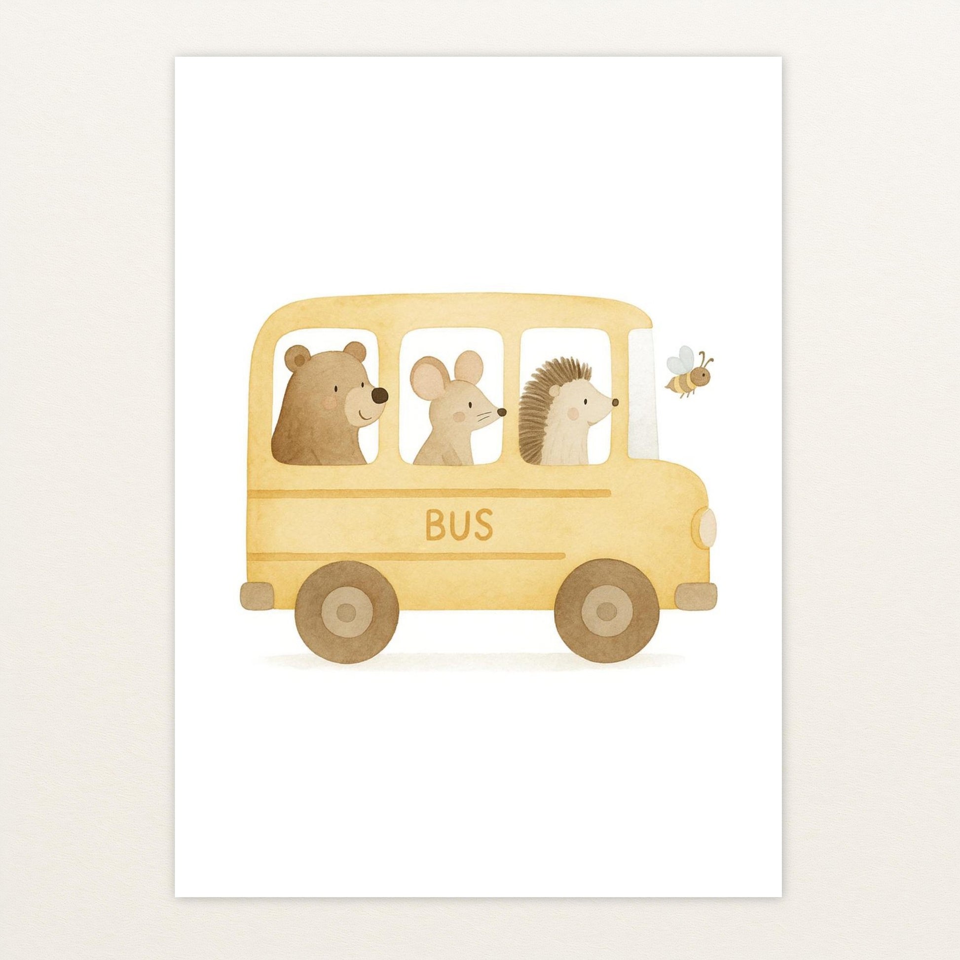 Tierfreunde - Motiv: "Schulbus" Poster von tinylearner