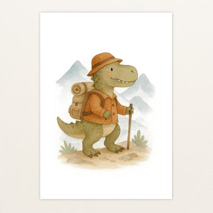 Dinosaurier T-Rex - Motiv: "Wandern" Poster von tinylearner
